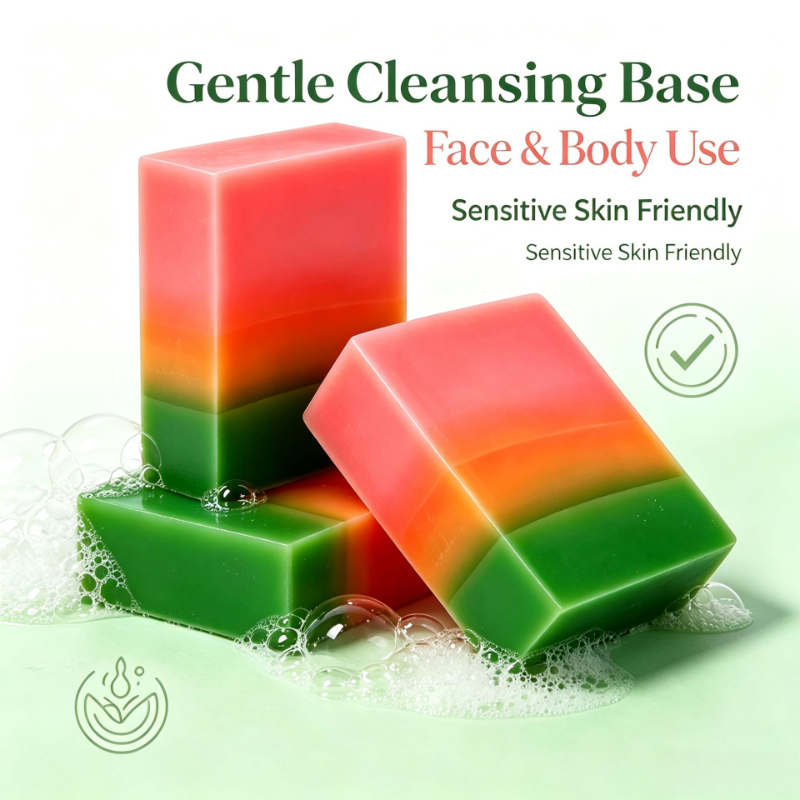 Essential Oil Soap - Watermelon Three Color Soap With Natural