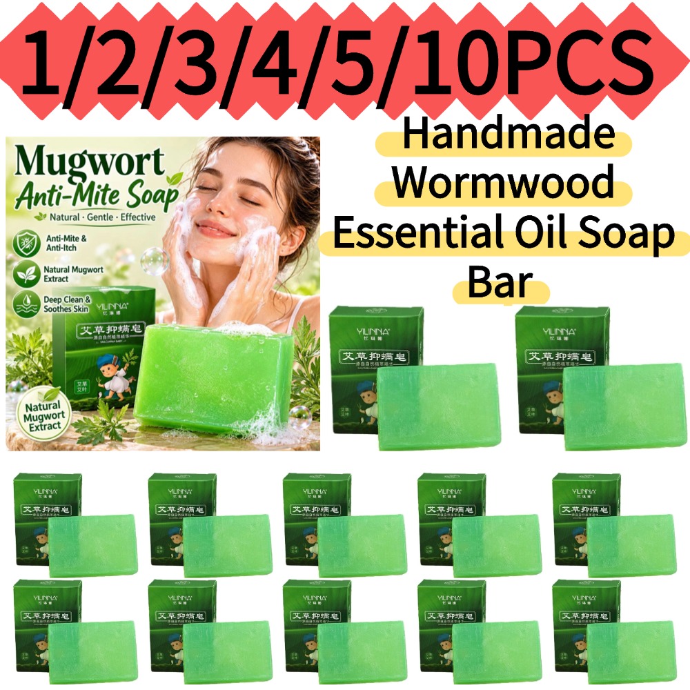 1/2/3/4/5/10PCS Handmade Wormw - Essential Oil Soap ulasan dan harga