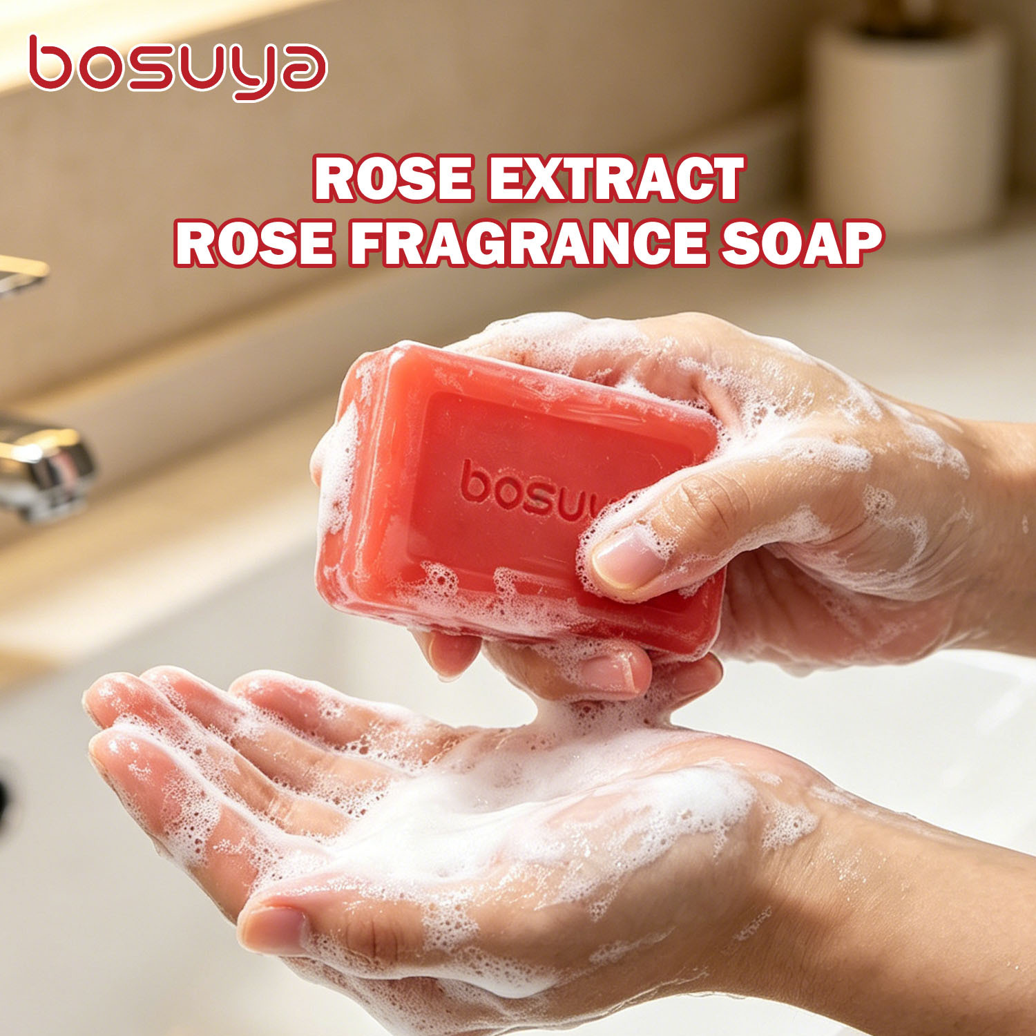 Rose soap, body and back clean - Essential Oil Soap ulasan dan harga